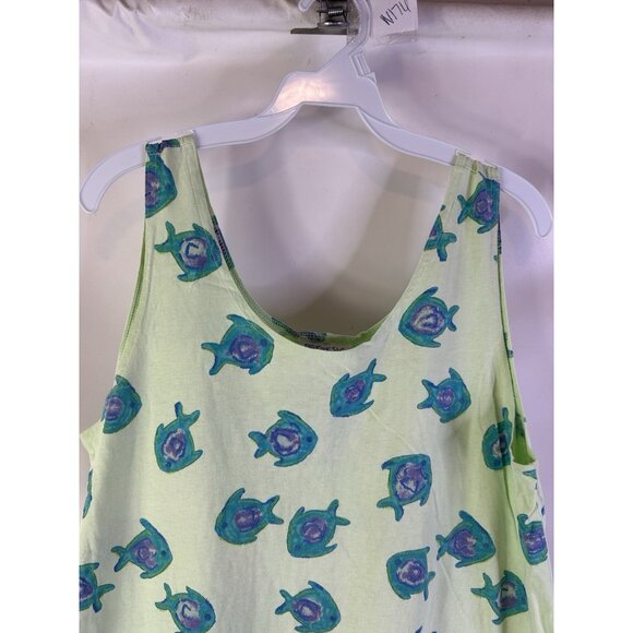 VTG 90s Fresh Produce Cotton Rainbow Fish Print Sun Dress Whimsy - Picture 5 of 9